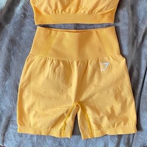Gymshark Vital Seamless 2.0 Yellow Marl Shorts